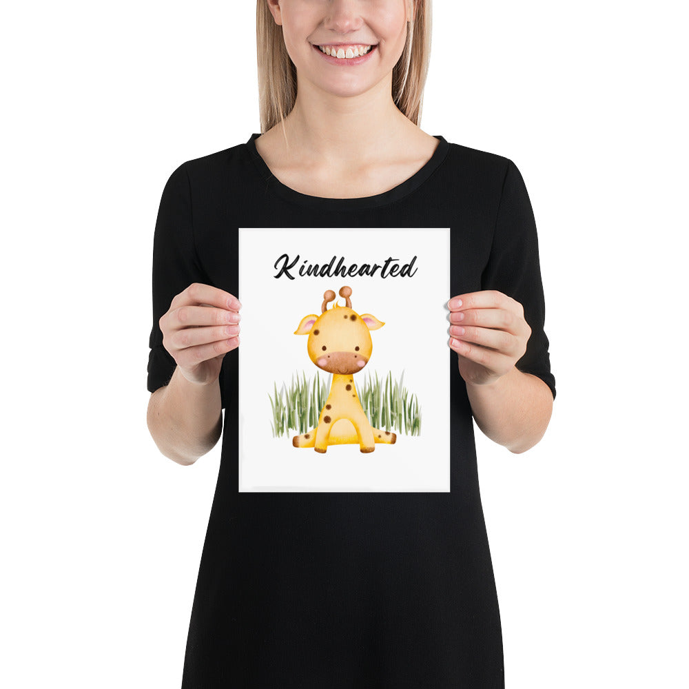 Kind hearted Giraffe Poster