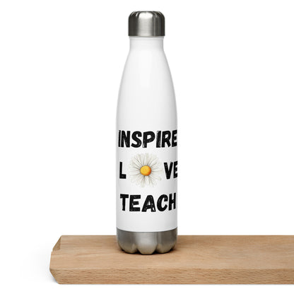 Inspire, Love. Teach Stainless steel water bottle